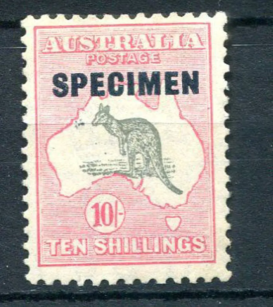 1931-47 CofA 10/- grey & pink ovptd "SPECIMEN" ... Image 1++
