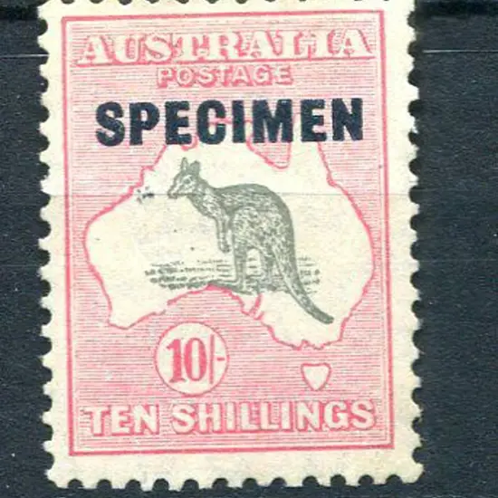 1931-47 CofA 10/- grey & pink ovptd "SPECIMEN" ...
