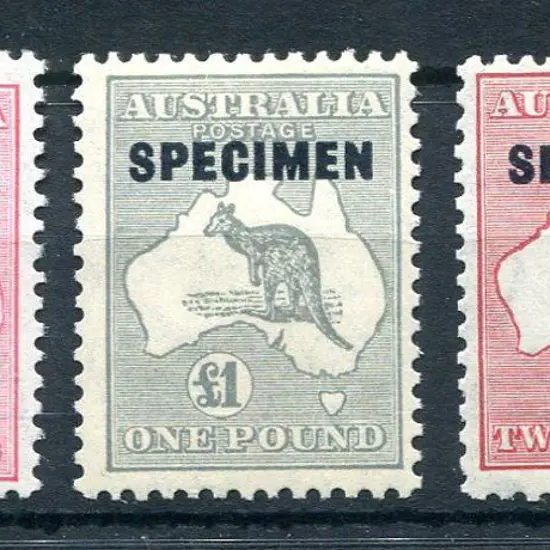 1931-47 CofA 10/-, £1 & £2 ovptd "SPECIMEN" set of ...