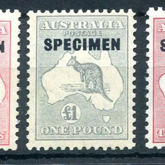 1931-47 CofA 10/-, £1 & £2 ovptd "SPECIMEN" type ...