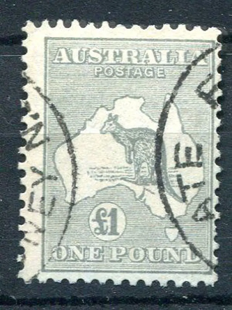 1931-47 CofA £1 grey fine used with 2 partial ... Image 1++