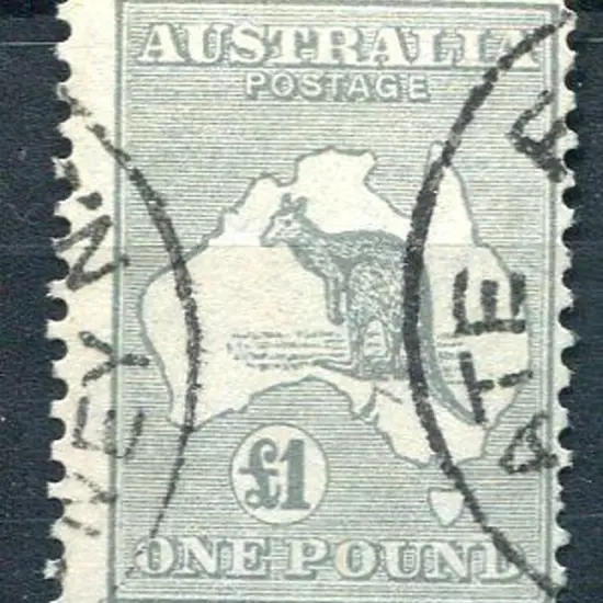 1931-47 CofA £1 grey fine used with 2 partial ...