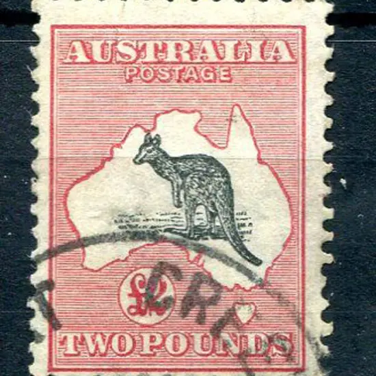 1931-47 CofA £2 grey-black & rose-crimson. Fine ...