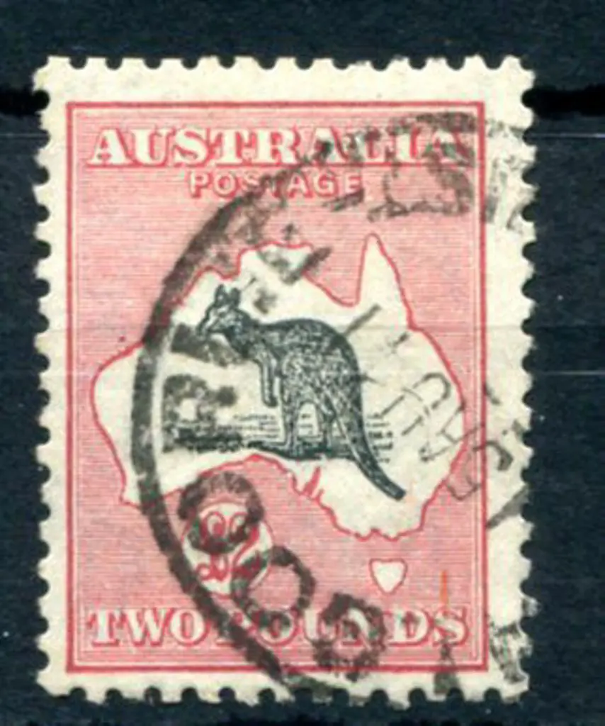 1931-47 CofA £2 grey-black & rose-crimson. Used by ... Image 1++