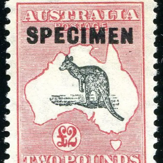 1931-47 CofA £2 grey-black & rose crimson ovptd ...