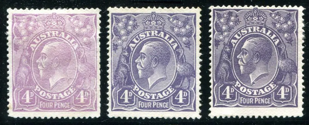1921 (11th Jan) 4d Colour Trials or Plate Proofs ... Image 1++
