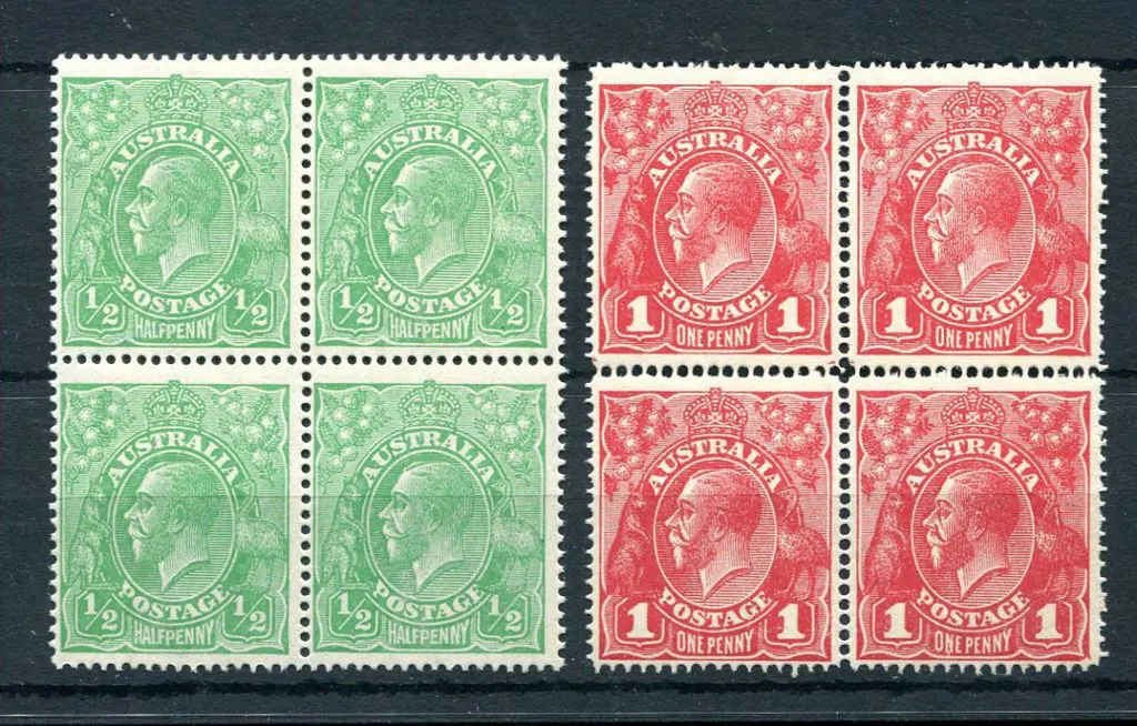 1914-20 Single watermark ½d emerald comb perf ... Image 1++