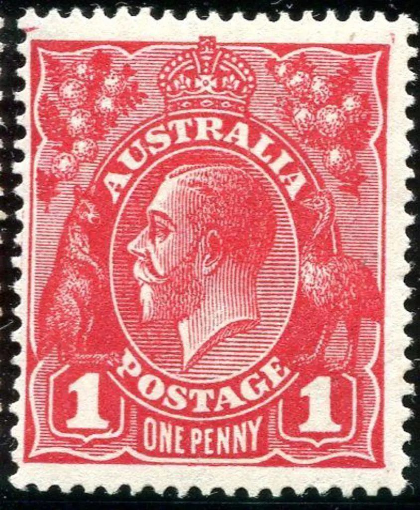 1914-20 Single watermark 1d deep red, Die II. ... Image 1++