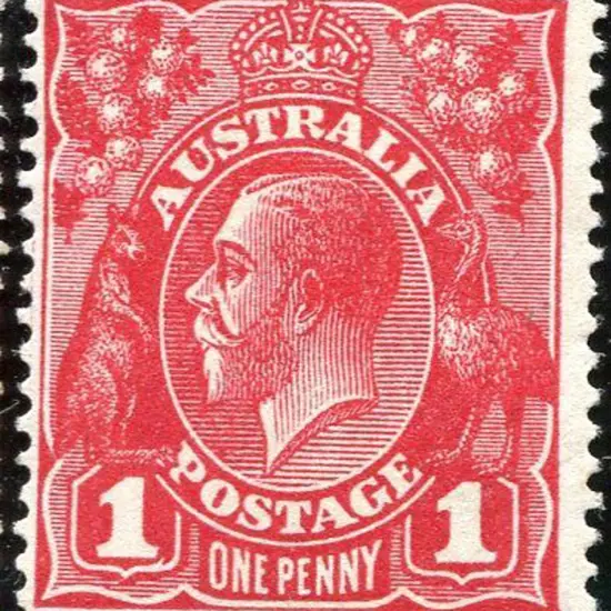 1914-20 Single watermark 1d deep red, Die II. ...