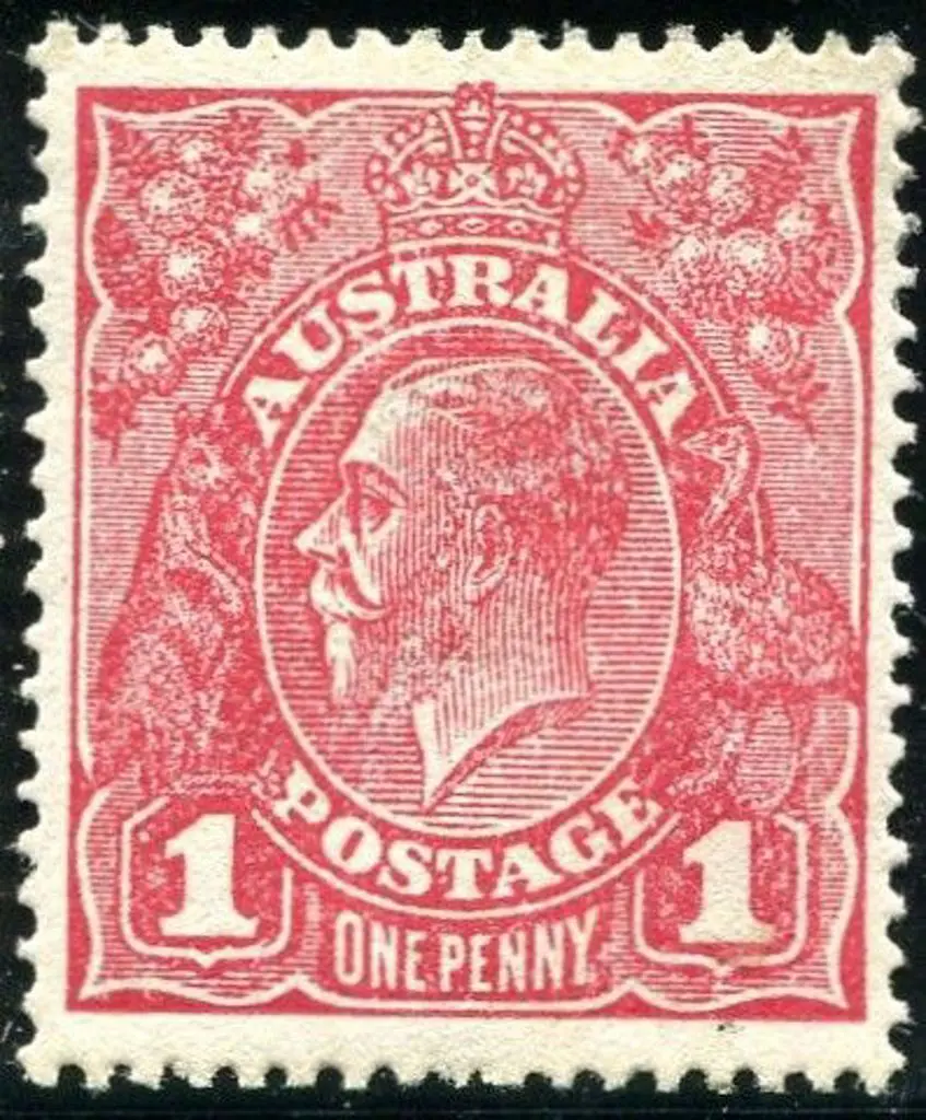 1914-20 Single watermark 1d red Die II on rough ... Image 1++