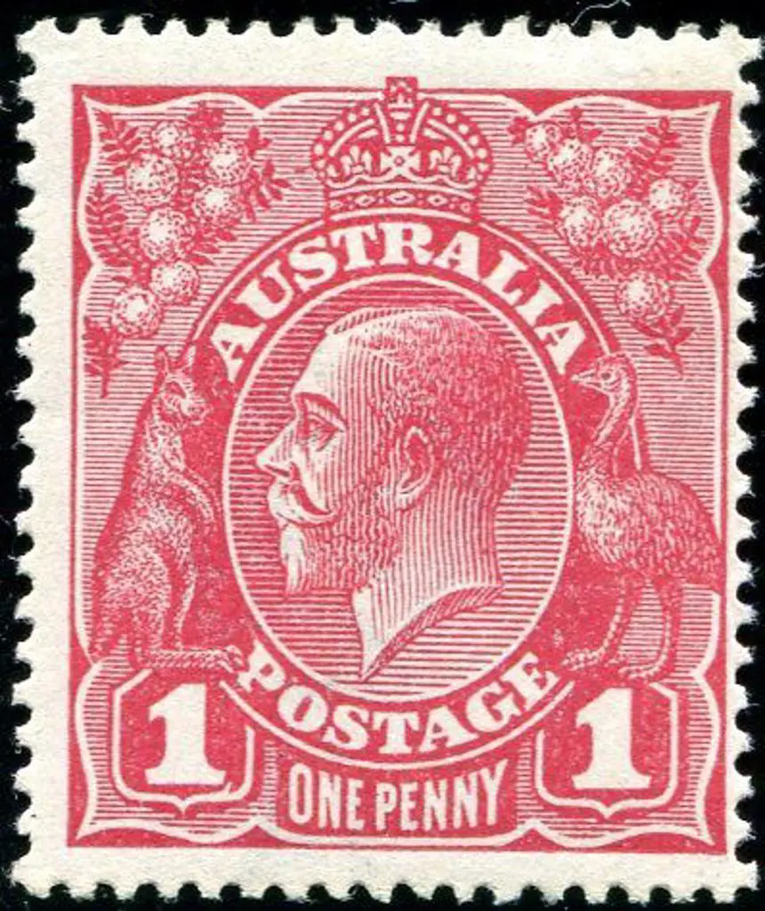 1914-20 Single watermark 1d red Die II on smooth ... Image 1++