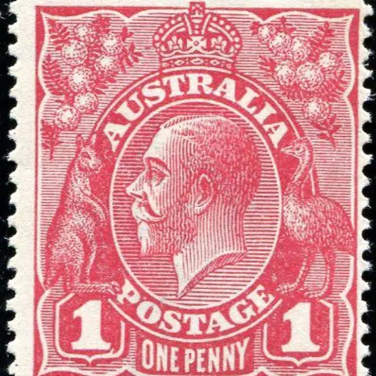 1914-20 Single watermark 1d red Die II on smooth ...