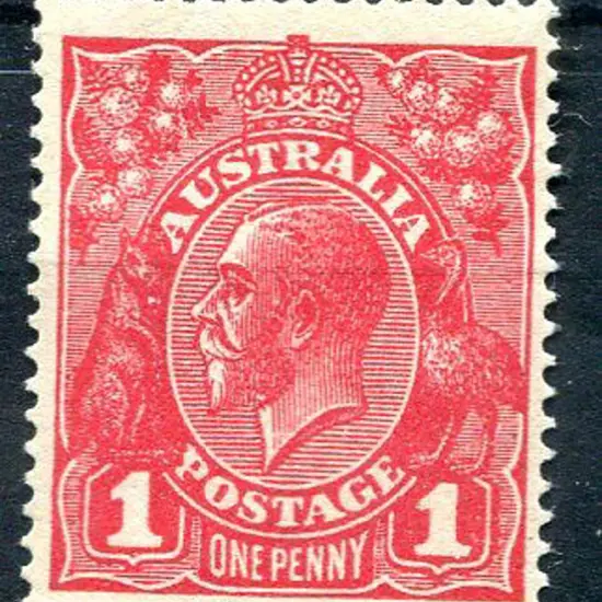 1914-20 Single watermark 1d red Die III with ...