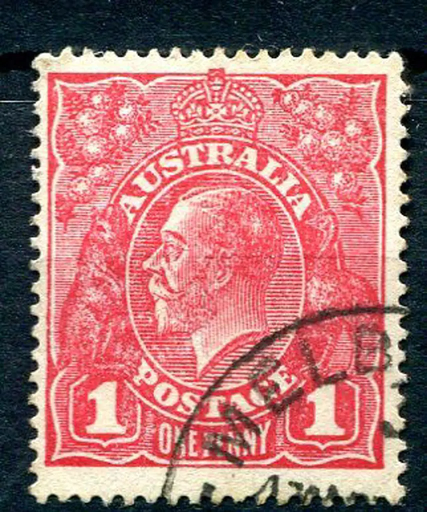 1914-20 Single watermark 1d red with Melbourne CTO ... Image 1++