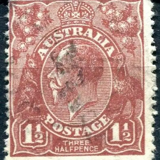 1914-20 Single watermark 1½d bright red-brown ...