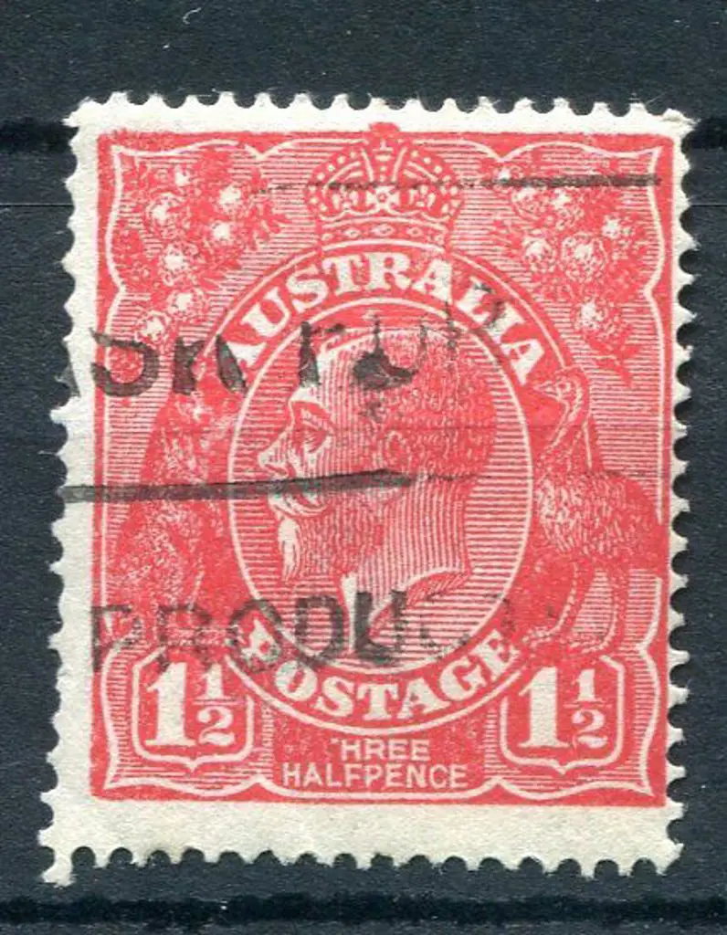 1914-20 Single watermark 1½d red with "T" of ... Image 1++