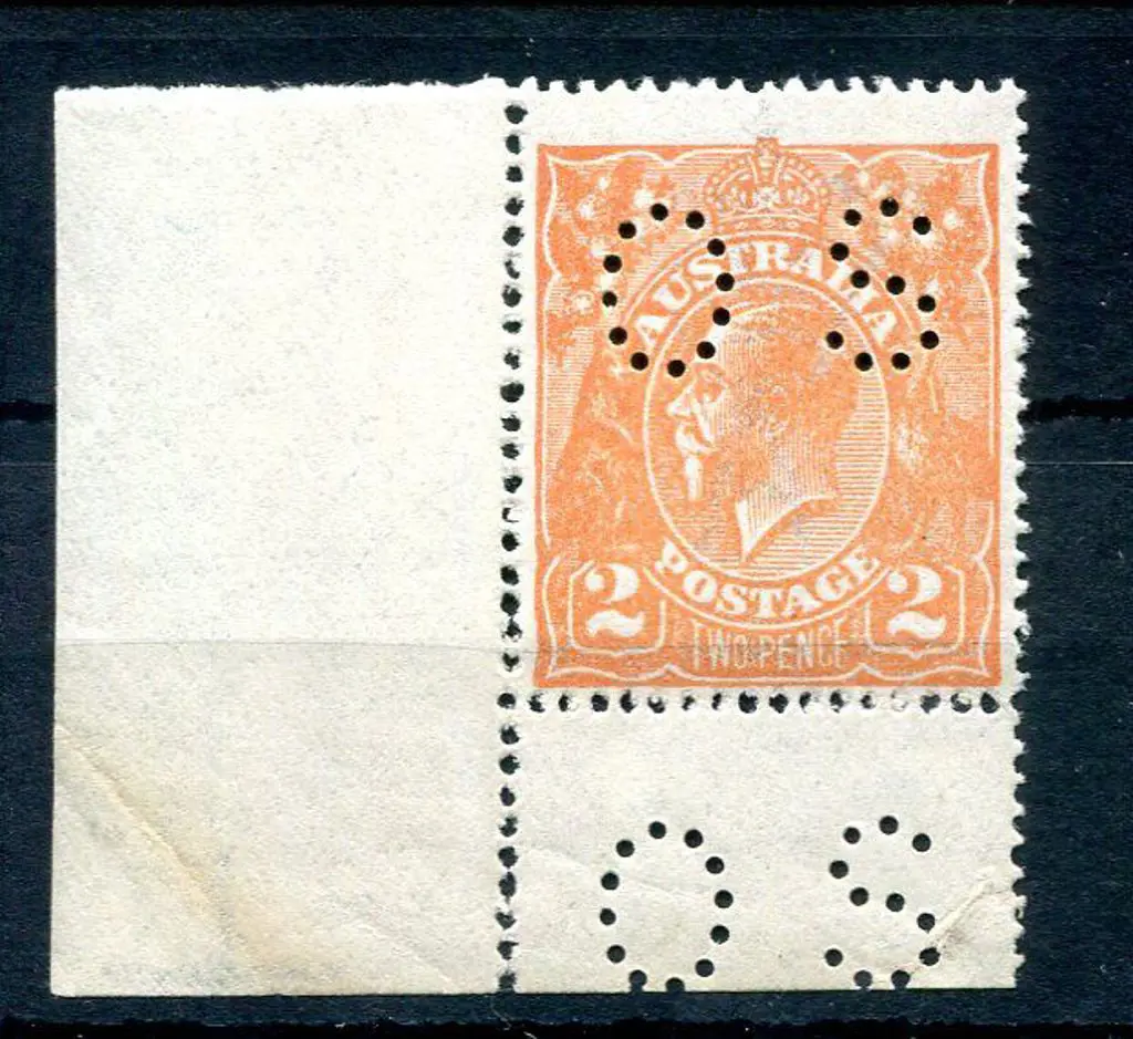 1914-20 Single watermark 2d orange with "Shaved ... Image 1++