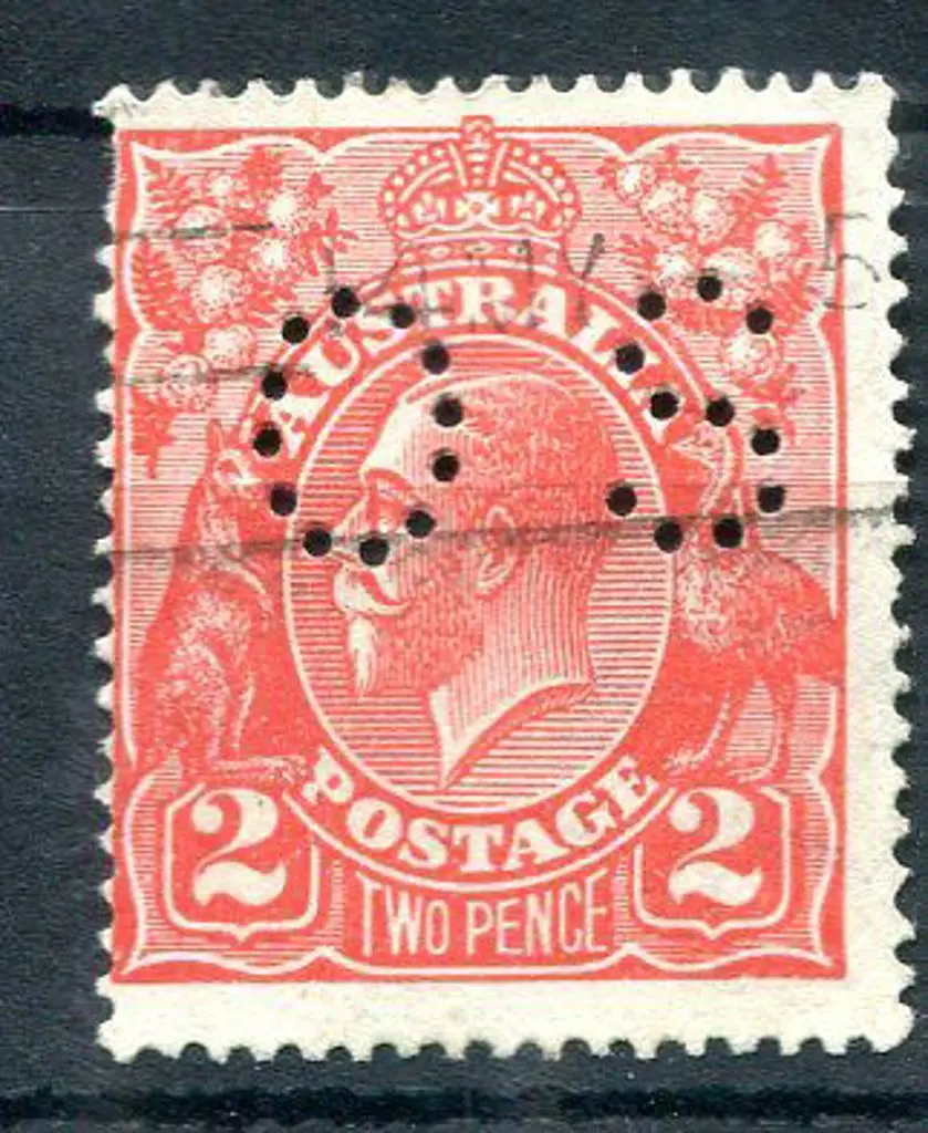 1914-20 Single watermark 2d red with inverted wmk ... Image 1++