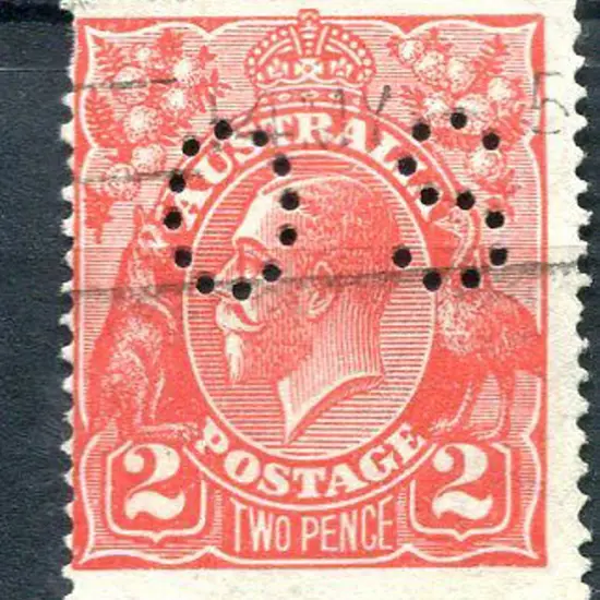 1914-20 Single watermark 2d red with inverted wmk ...