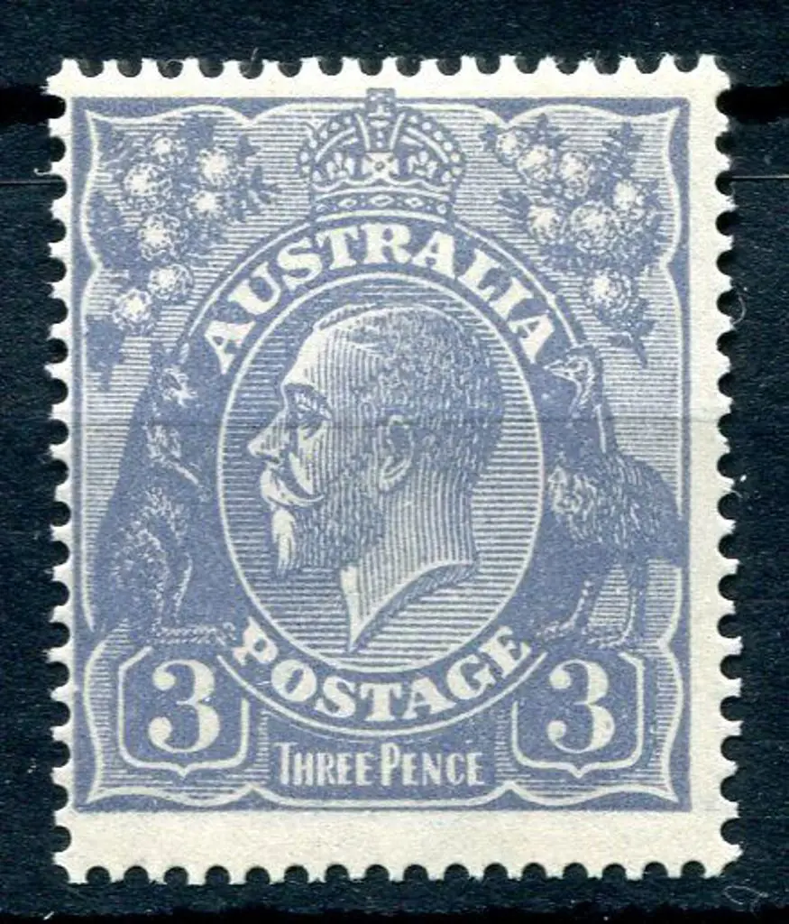 1914-20 Single watermark 3d dull blue with "white ... Image 1++