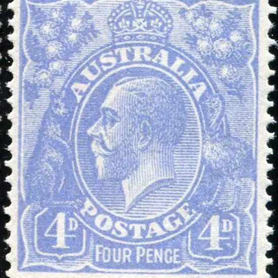 1914-20 Single watermark 4d bright ultramarine ...
