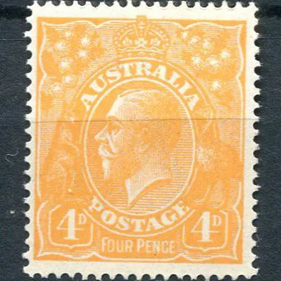 1914-20 Single watermark 4d orange aniline with ...