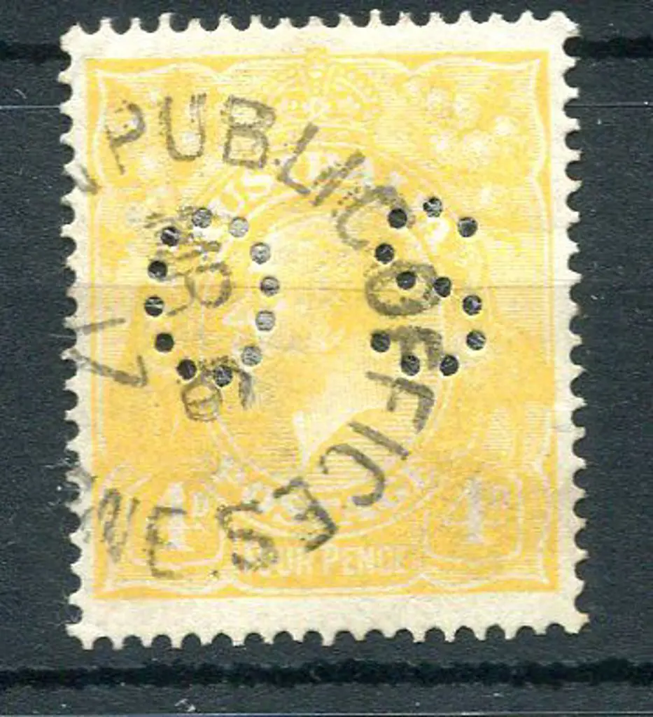 1914-20 Single watermark 4d pale orange-yellow ... Image 1++