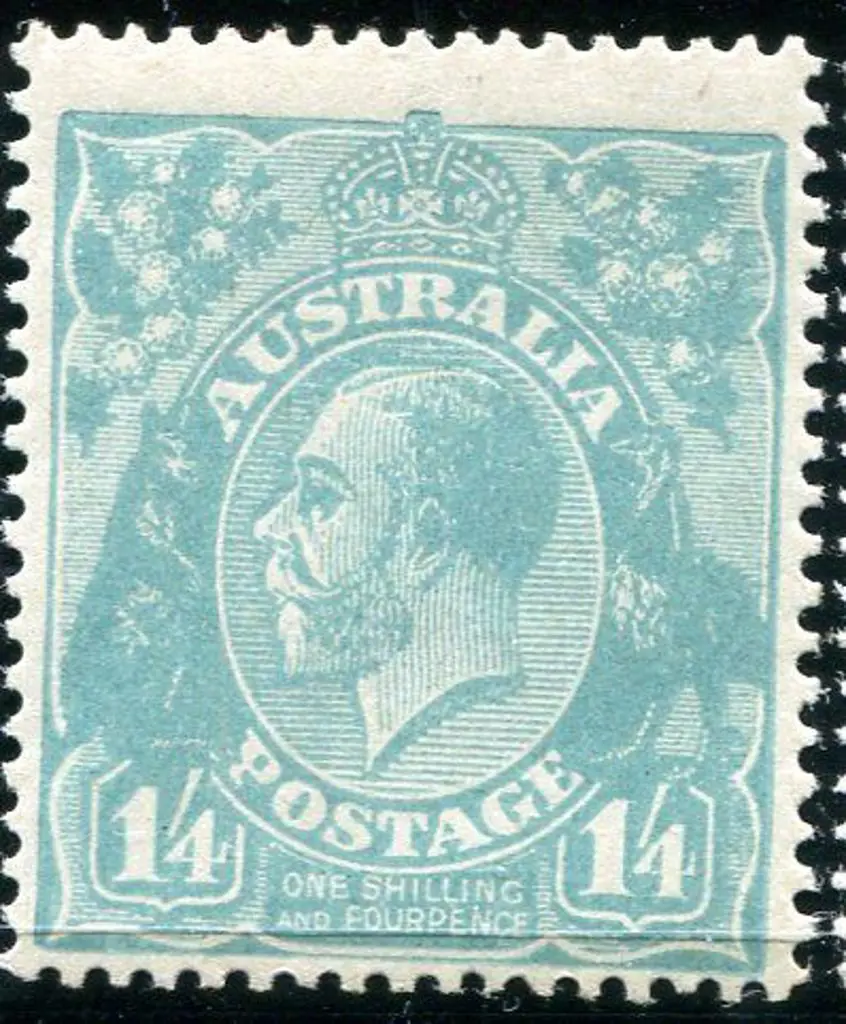 1914-20 Single watermark 1/4d greenish-blue. Fresh ... Image 1++