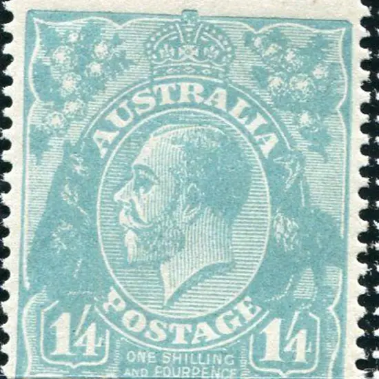 1914-20 Single watermark 1/4d greenish-blue. Fresh ...