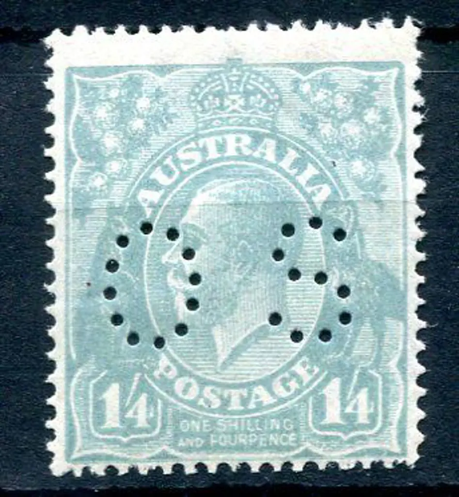 1914-20 Single watermark 1/4d greenish-blue ... Image 1++