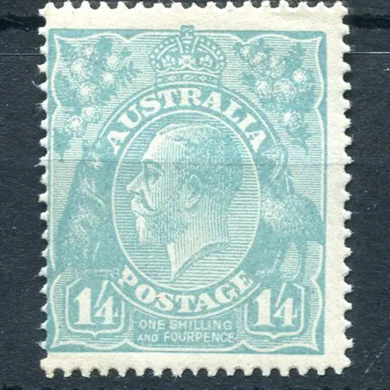 1914-20 Single watermark 1/4d turquoise-blue. MLH, ...