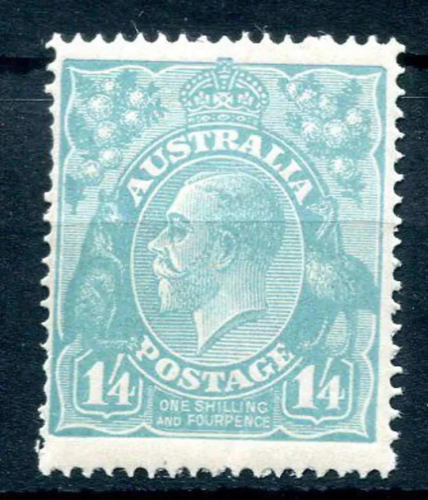 1914-20 Single watermark 1/4d turquoise-blue. ... Image 1++