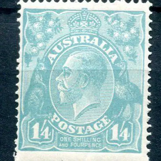 1914-20 Single watermark 1/4d turquoise-blue. ...