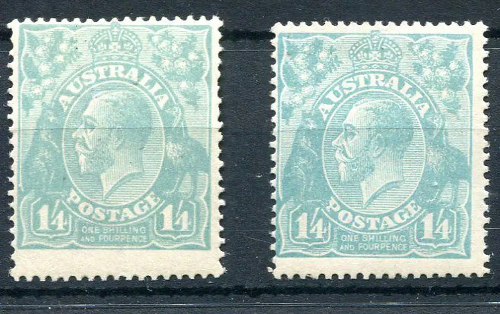 1914-20 Single watermark 1/4d turquoise-blue in 2 ... Image 1++