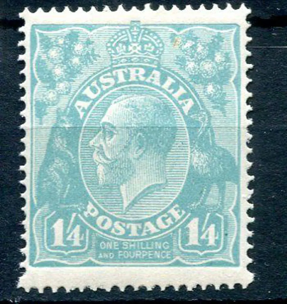1914-20 Single watermark 1/4d turquoise-blue. Fine ... Image 1++