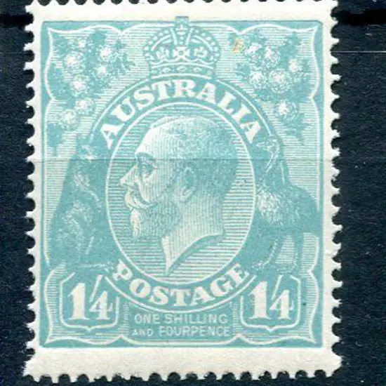 1914-20 Single watermark 1/4d turquoise-blue. Fine ...