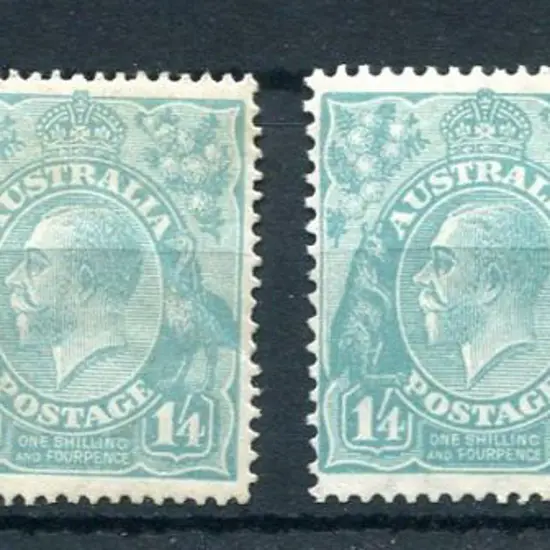 1914-20 Single watermark 1/4d shades x 4 ...