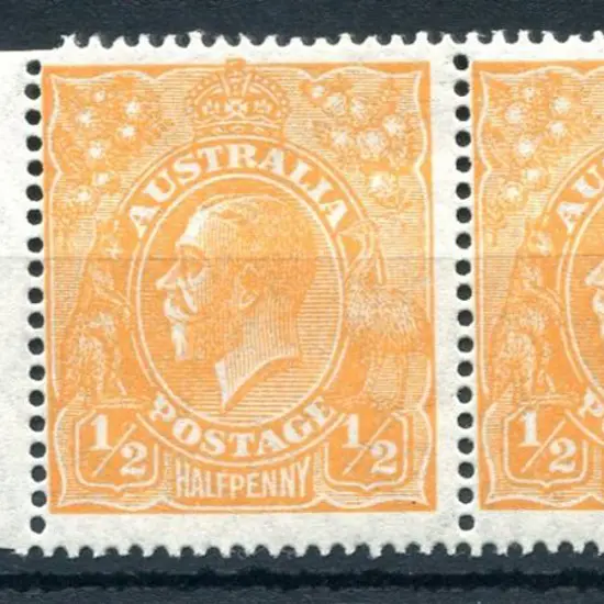 1918-20 Large Multiple Watermark Perf.14 ½d orange ...