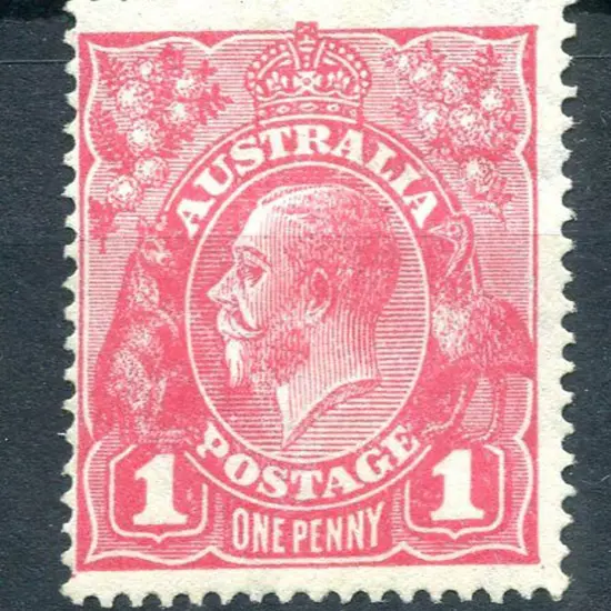 1918-20 Large Multiple Watermark Perf.14 1d ...