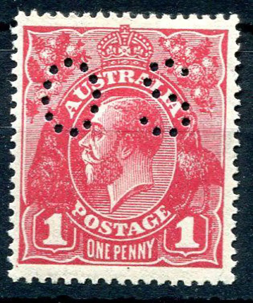 1918-20 Large Multiple Watermark Perf.14 1d deep ... Image 1++