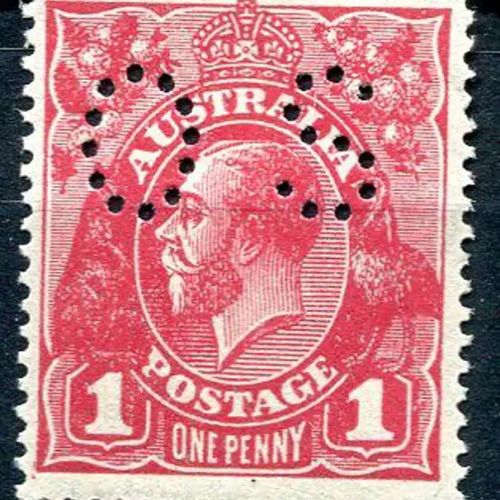 1918-20 Large Multiple Watermark Perf.14 1d deep ...