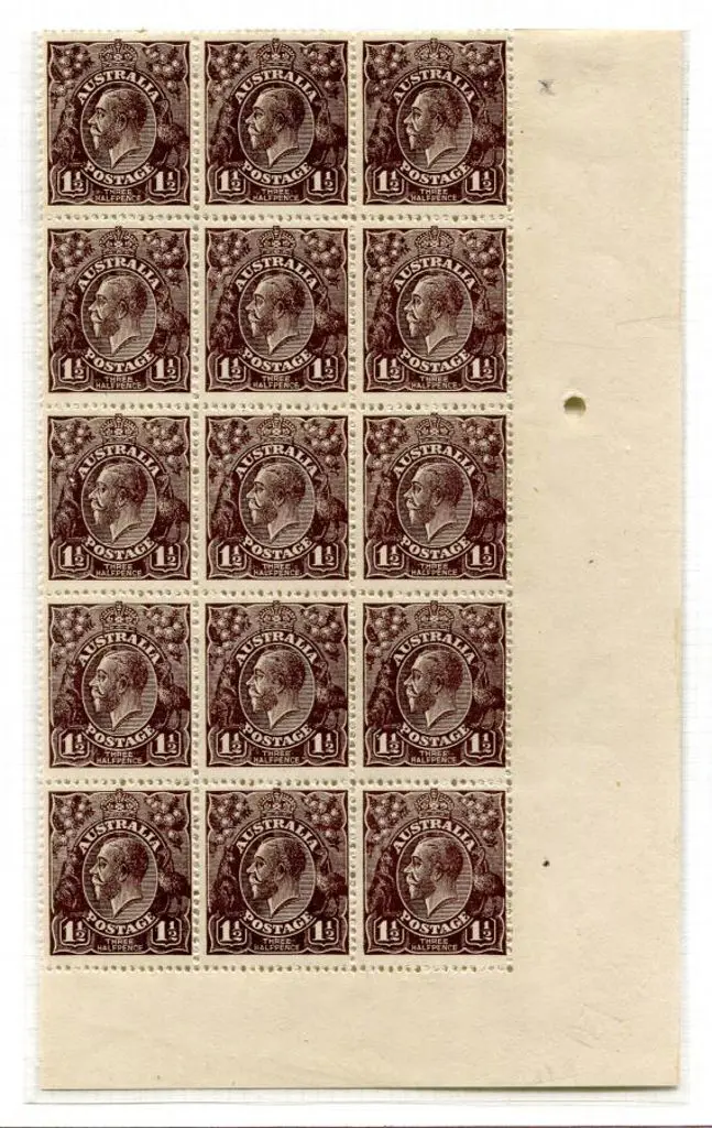 1918-20 Large Multiple Watermark Perf.14 1½d ... Image 1++