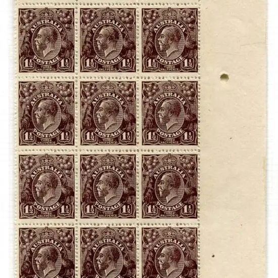1918-20 Large Multiple Watermark Perf.14 1½d ...