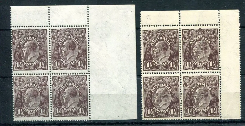 1918-20 Large Multiple Watermark Perf.14 1½d ... Image 1++
