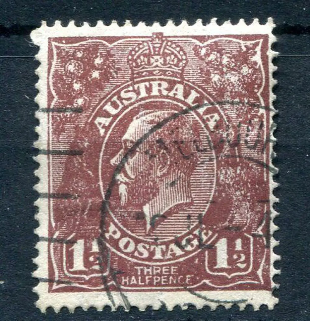 1918-20 Large Multiple Watermark Perf.14 1½d ... Image 1++