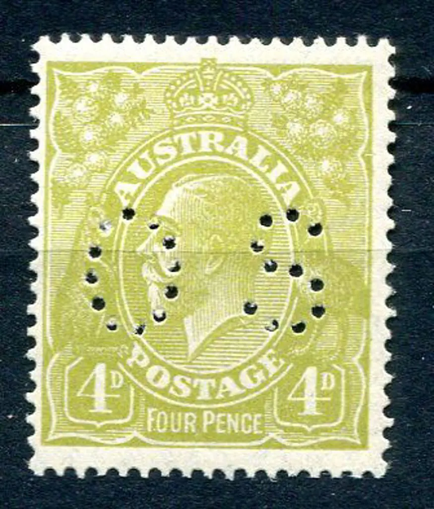 1918-20 Large Multiple Watermark Perf.14 4d ... Image 1++