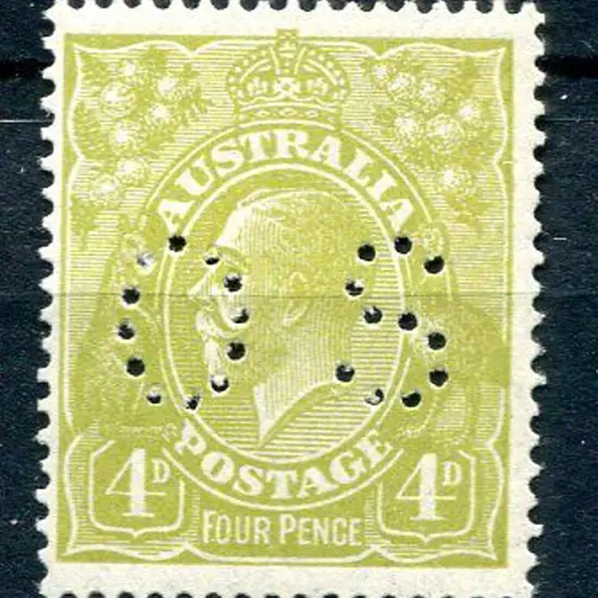 1918-20 Large Multiple Watermark Perf.14 4d ...