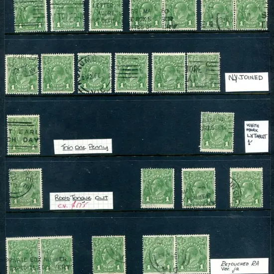1926-30 Small Multiple Watermark Perf 13½x12½ 1d ...