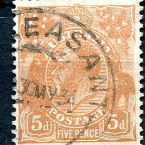 1931-36 CofA Wmk 5d yellow-brown with "Frame ...