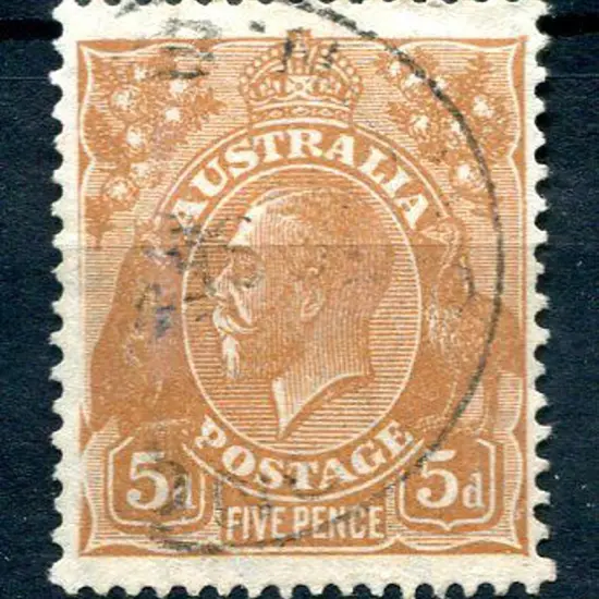 1931-36 CofA Wmk 5d yellow-brown with "Frame ...